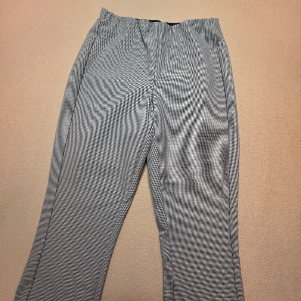 Rag & Bone Simone Houndstooth Cropped Slim Stretch Pants Sz 2 Elastic Waist